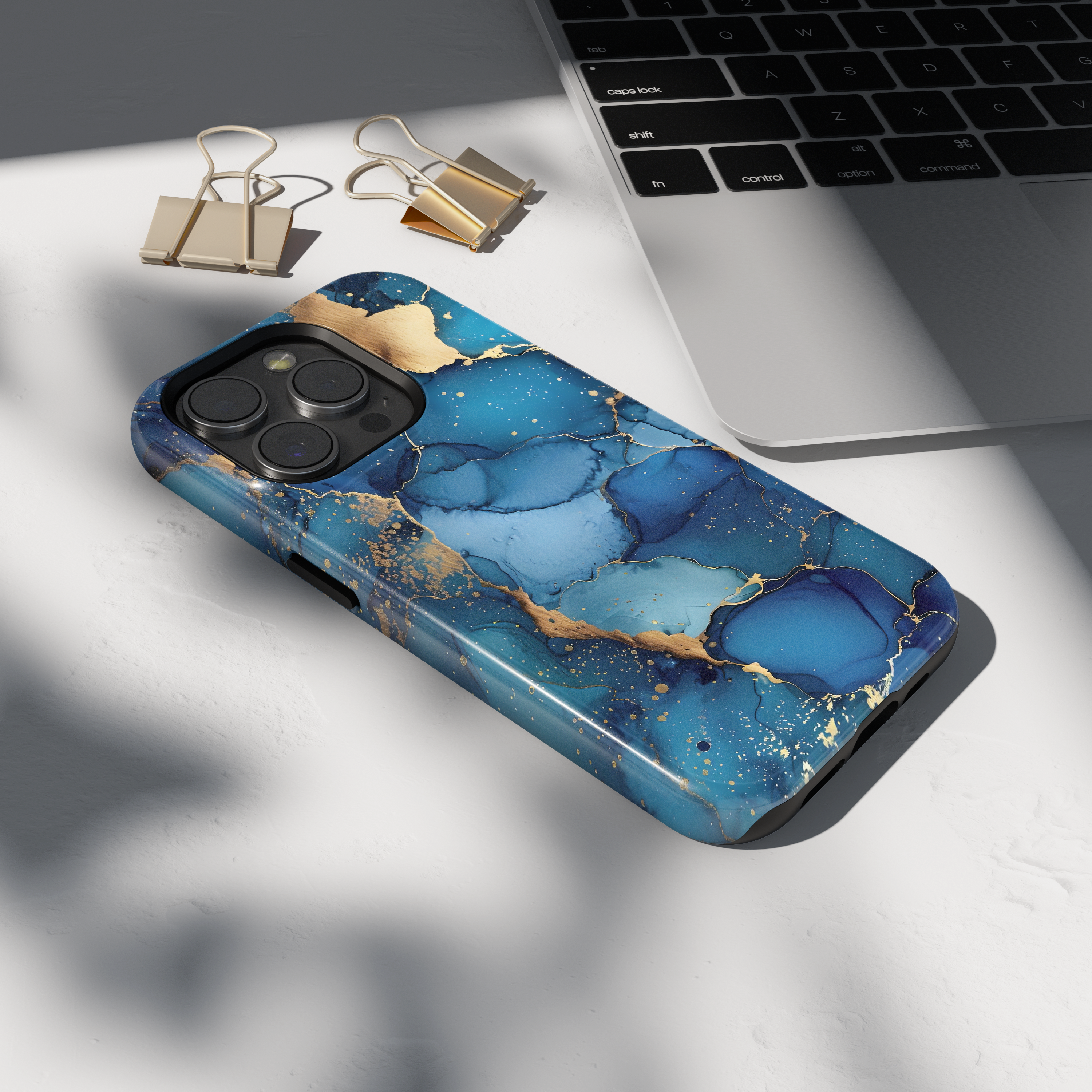 Case iPhone - BLUE GOLD