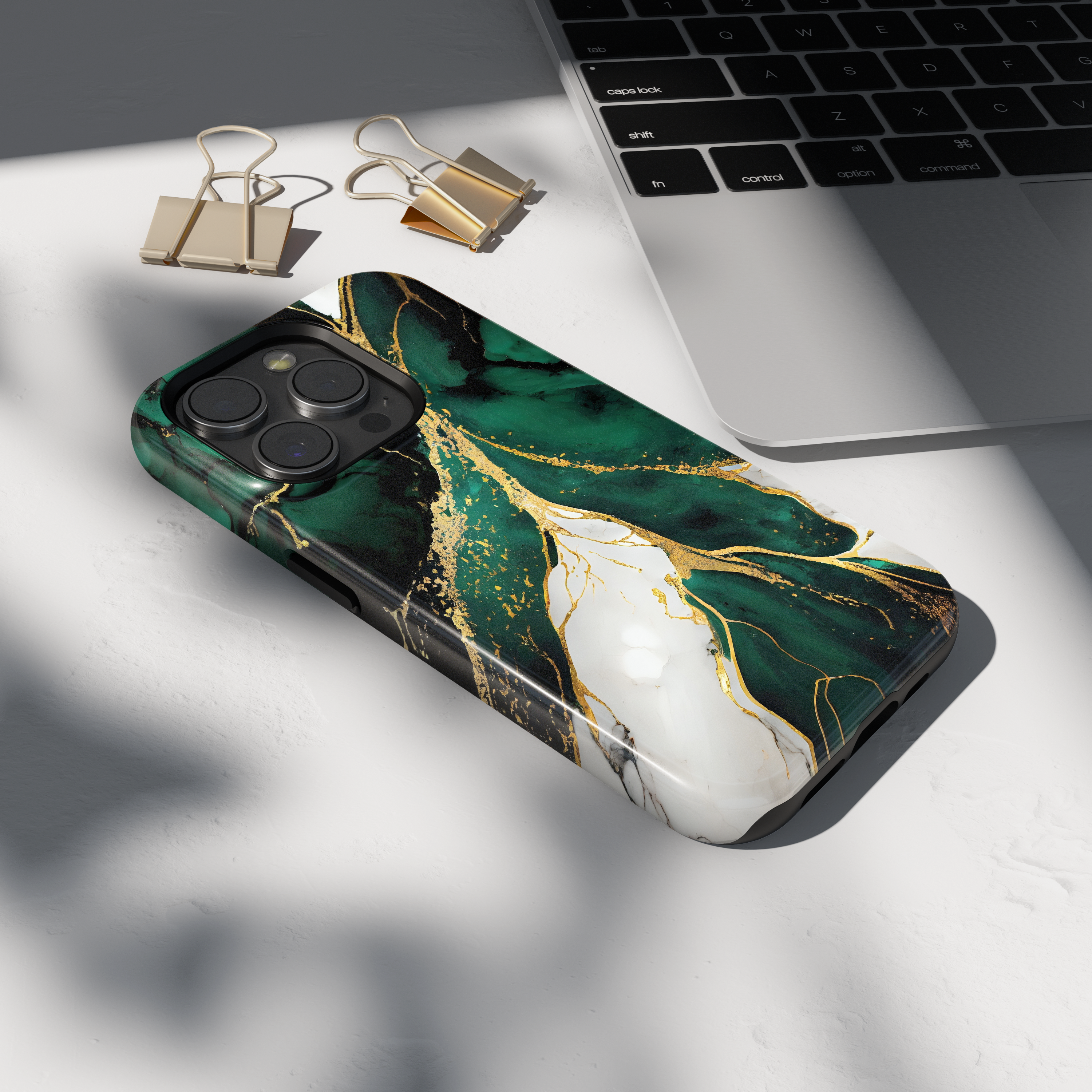 Case iPhone - GOLD EMERALD