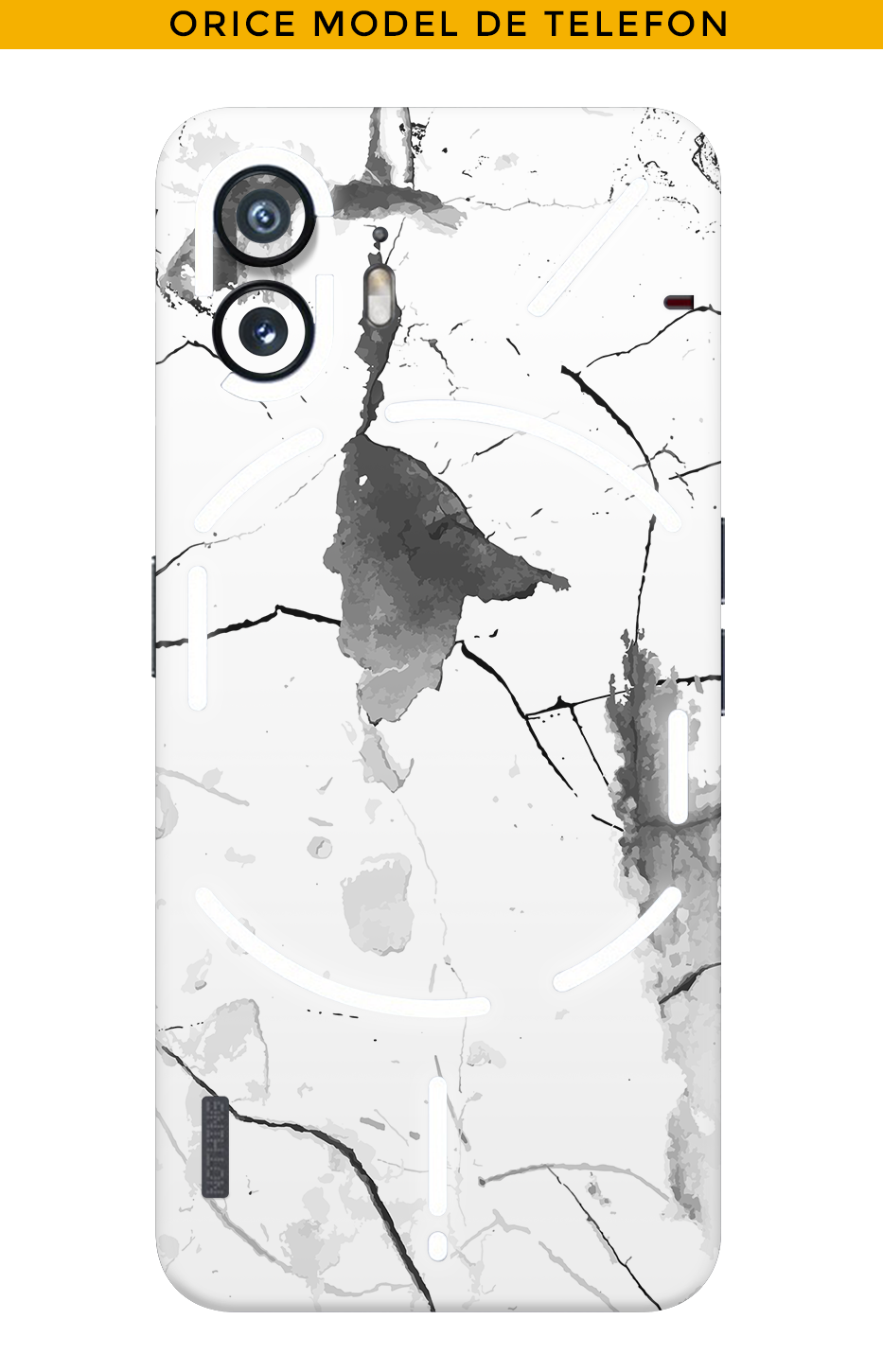 Skin ANY PHONE - White Marble