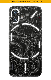 Skin ANY PHONE - Black Damascus
