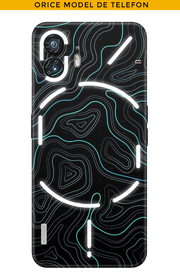 Skin ANY PHONE - Blue Damascus