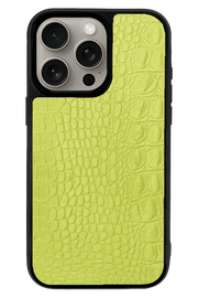 Husa iPhone - PIELE TEXTURA CROCODIL neon