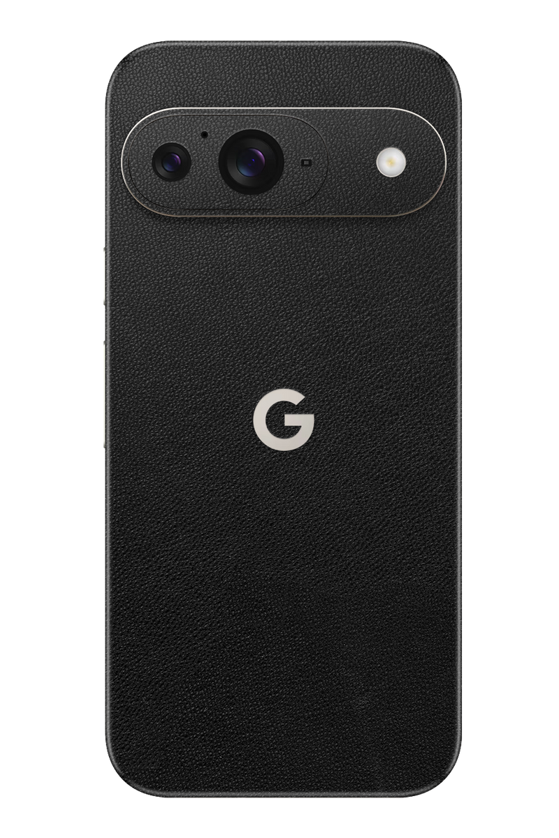 Skin Google Pixel - Black leather texture (full grain)