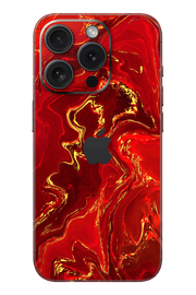 Skin iPhone - Red Gold Marble